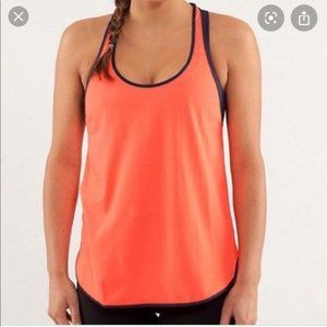 Lululemon Orange and Navy Singlet Tank